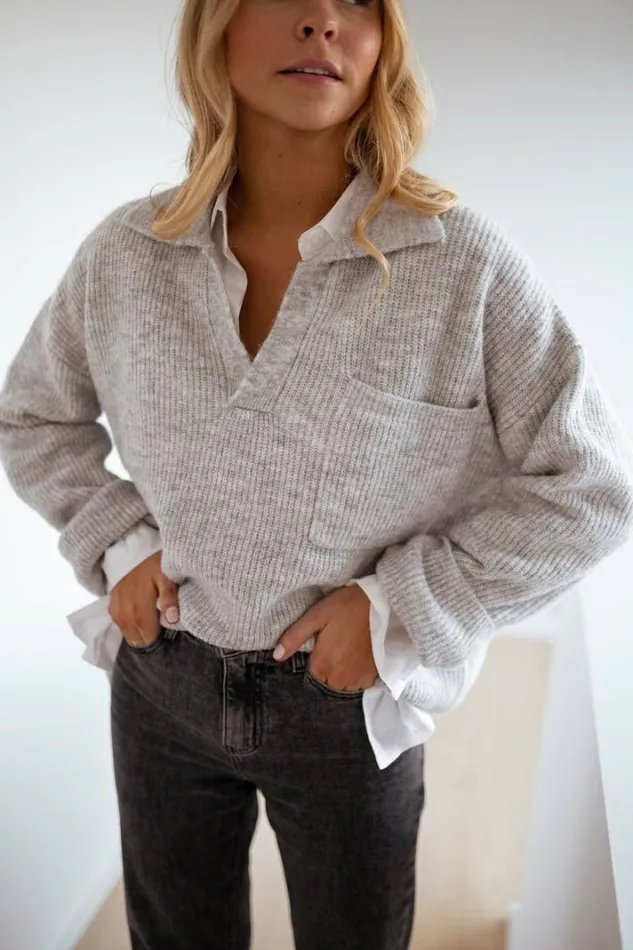 Women039s Clothing Sweaters Easy Clothes Light Grey Elmia Sweater