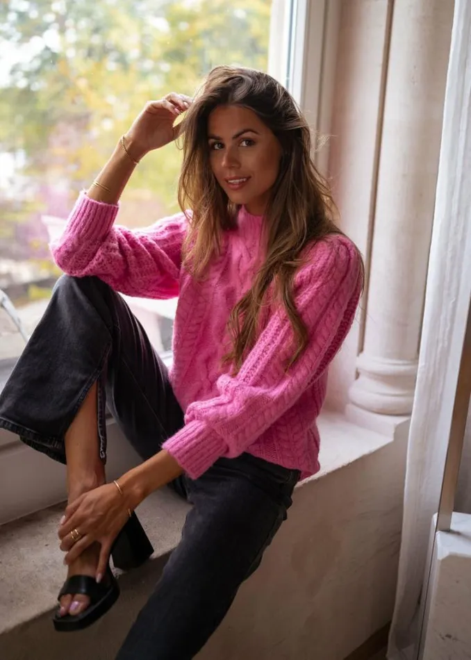 Women039s Clothing Sweaters Easy Clothes Pink Demi Sweater