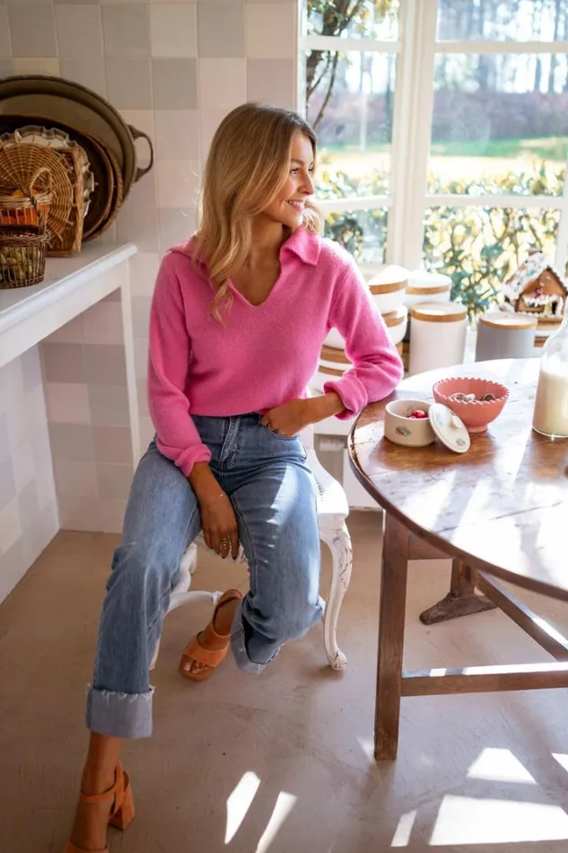 Women039s Clothing Sweaters Easy Clothes Pink Yvette Sweater