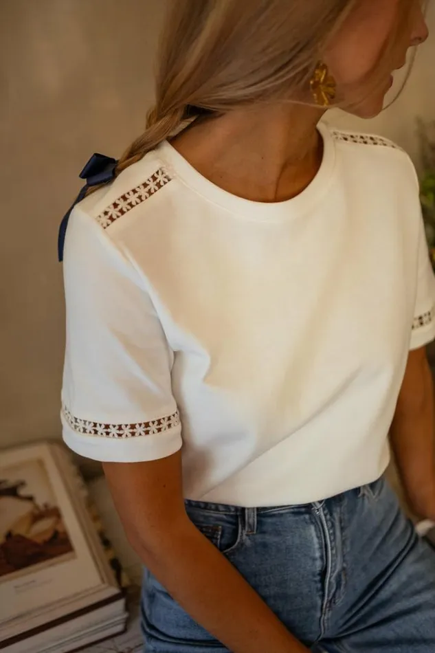 Women039s Clothing Tshirts Easy Clothes White Embroidered Romina TShirt White Women039s Clothing Tshirts Easy Clothes White Embroidered Romina TShirt White