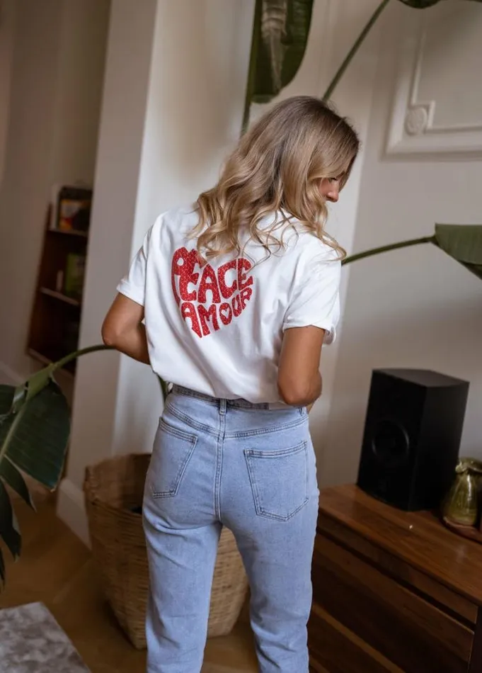 Women039s Clothing Tshirts Easy Clothes White Peace TShirt