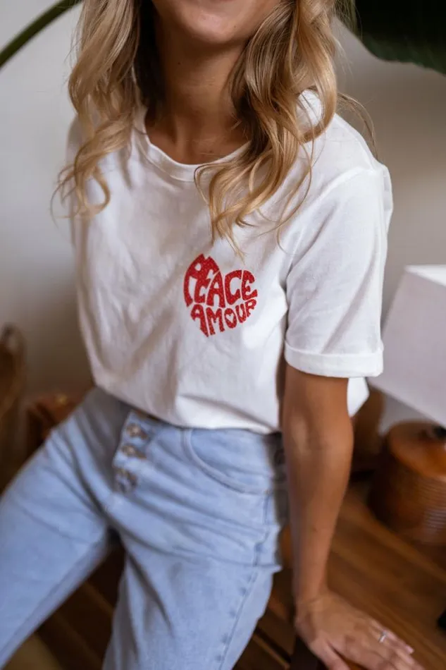 Women039s Clothing Tshirts Easy Clothes White Peace TShirt