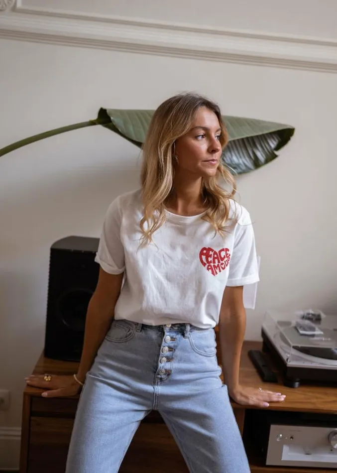 Women039s Clothing Tshirts Easy Clothes White Peace TShirt