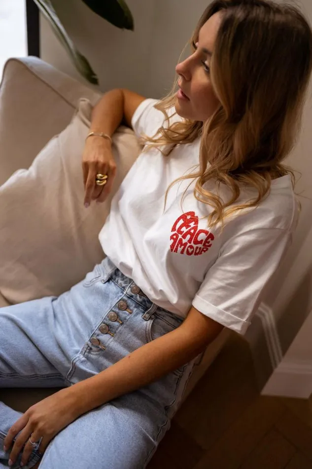 Women039s Clothing Tshirts Easy Clothes White Peace TShirt