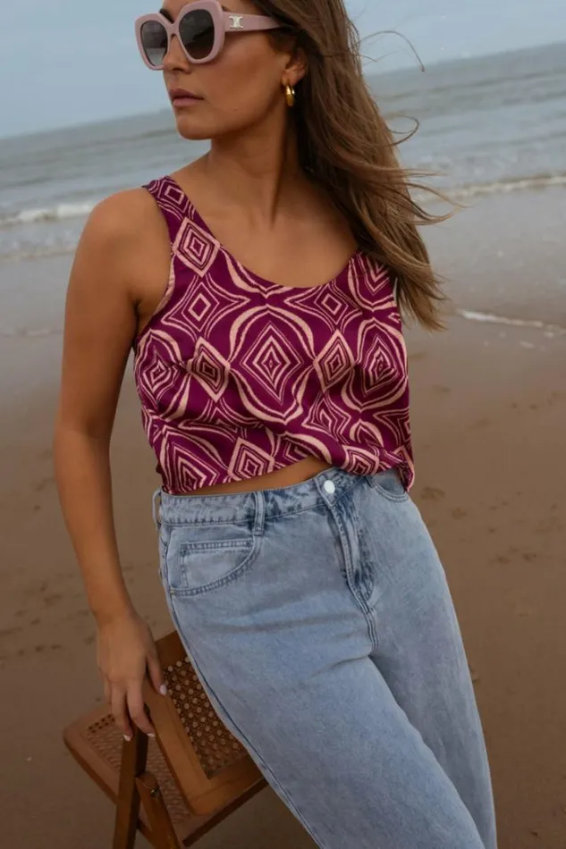 Women039s Clothing Tops Easy Clothes Purple Patterned Hiba Top Women039s Clothing Tops Easy Clothes Purple Patterned Hiba Top