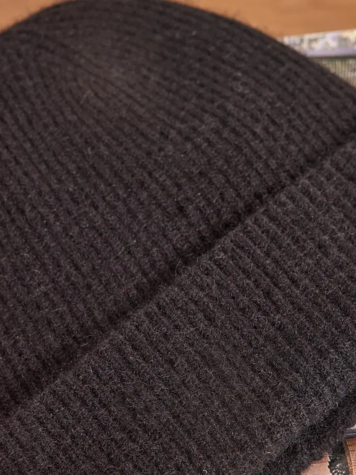 Women Accessories Cyrillus Adult Ribbed Cashmere Beanie 8211 The Cashmere Collection Noir
