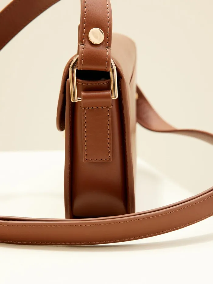 Women Accessories Cyrillus Messenger Bag 8211 Small Leather Goods Collection Tan