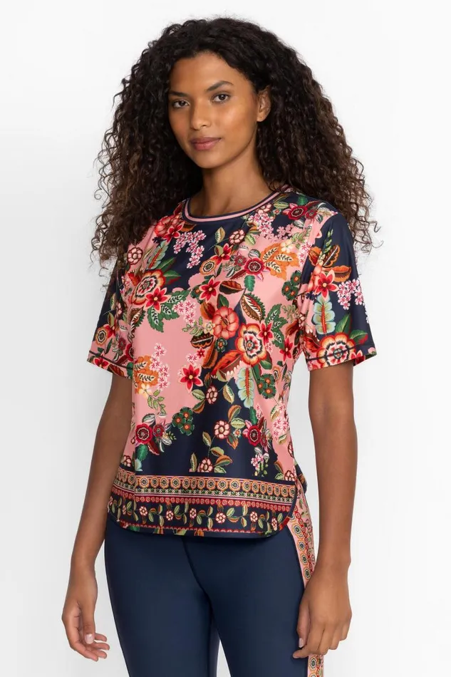 Women Active Johnny Was Bee Active Short Sleeve Oversize Crop Tee Clarkwood
