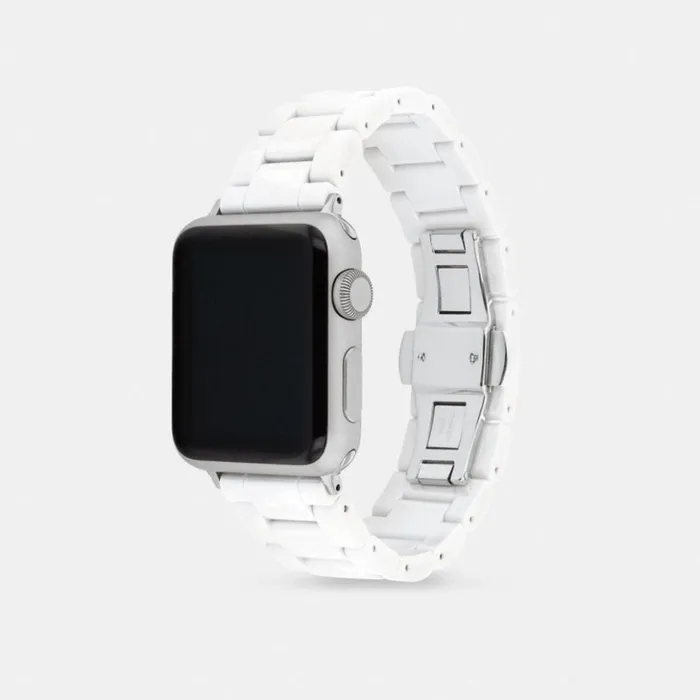 Women Apple Watch Strap 38 Mm And 40 Mm White Coach Watches