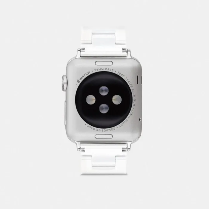 Women Apple Watch Strap 38 Mm And 40 Mm White Coach Watches