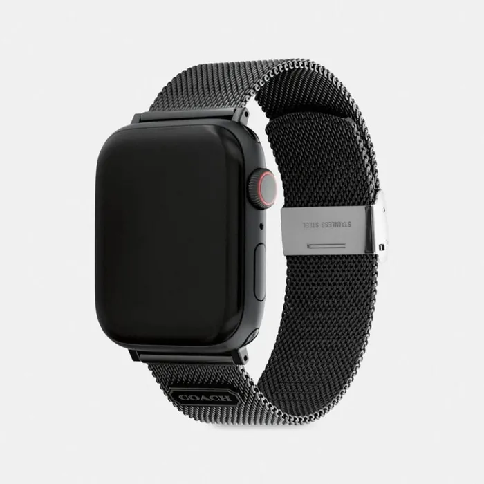 Women Apple Watch Strap 42 Mm And 44 Mm Black Coach Watches