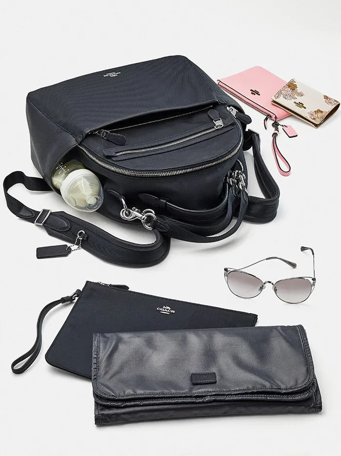 Women Baby Backpack Brassblack Coach Backpacks
