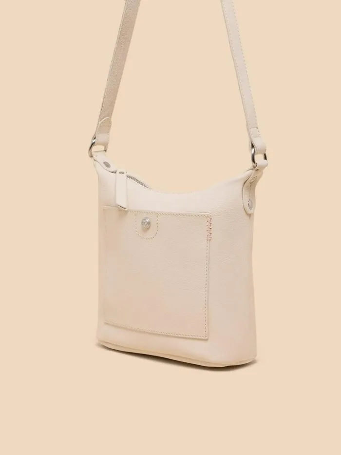 Women BAGS and PURSES White Stuff Mini Leather Fern Crossbody Bag Pale Ivory