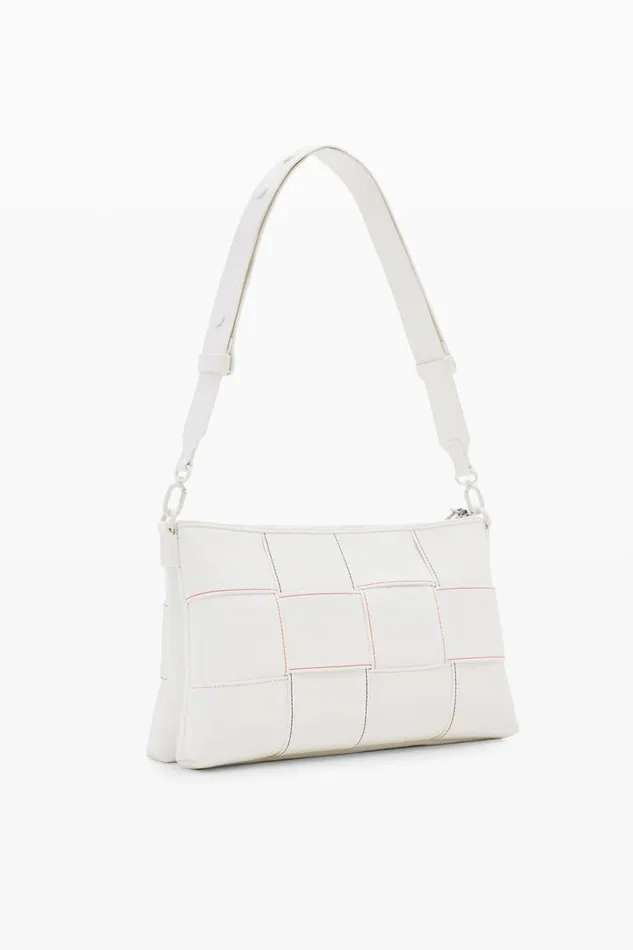 Women Bags Desigual Braided Crossbody Bag M With Topstitching