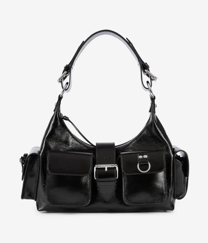 Women Bags THE KOOPLES Black Vintage Treatment Leather Amelia Bag