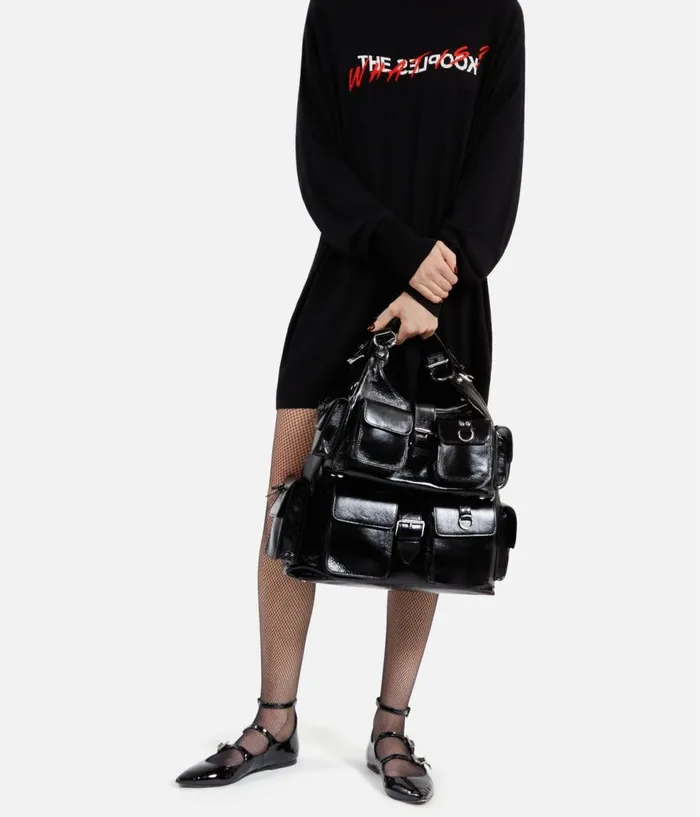 Women Bags THE KOOPLES Black Vintage Treatment Leather Amelia Bag