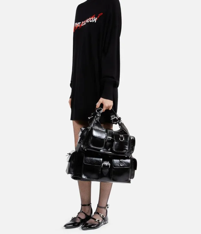 Women Bags THE KOOPLES Black Vintage Treatment Leather Amelia Bag