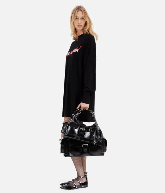 Women Bags THE KOOPLES Black Vintage Treatment Leather Amelia Bag