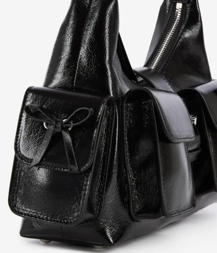 Women Bags THE KOOPLES Black Vintage Treatment Leather Amelia Bag