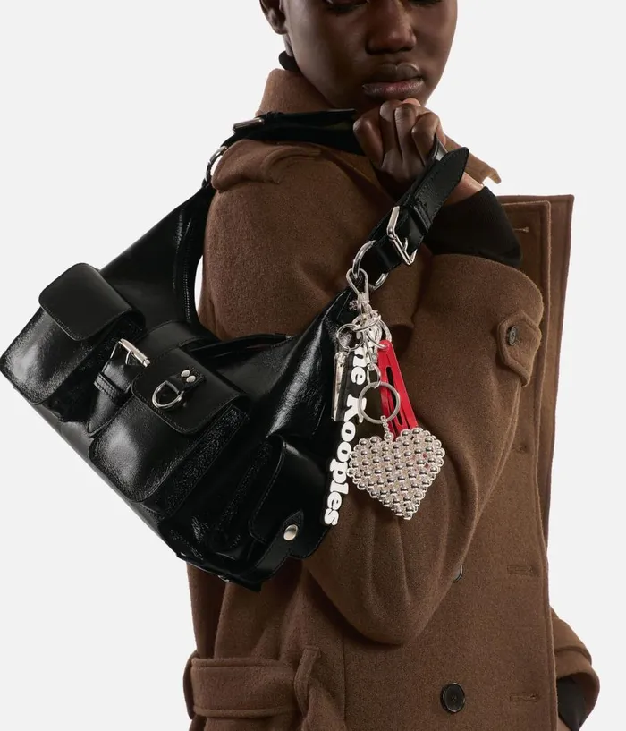 Women Bags THE KOOPLES Black Vintage Treatment Leather Amelia Bag