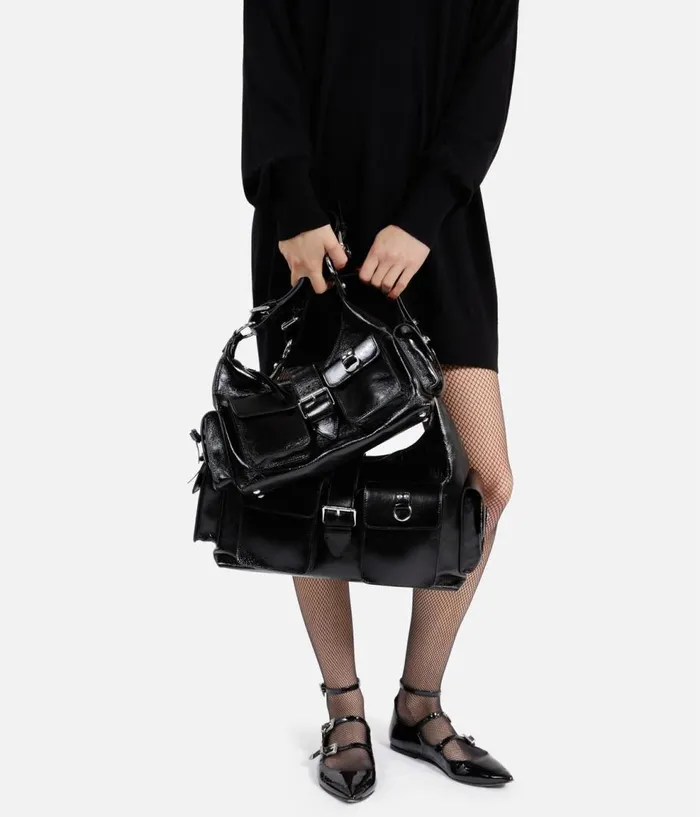 Women Bags THE KOOPLES Black Vintage Treatment Leather Amelia Bag