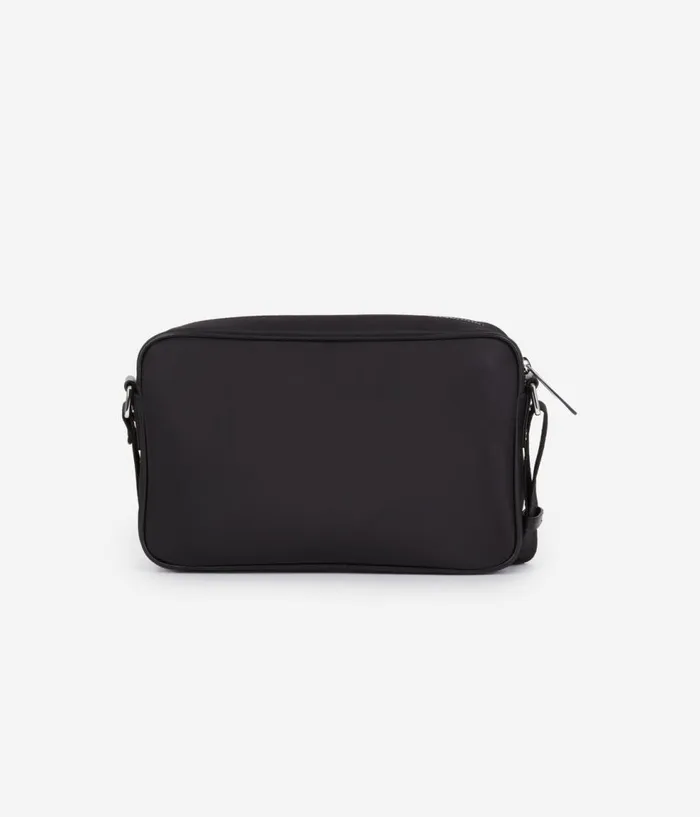 Women Bags THE KOOPLES Messenger Bag In Black Leather And Nylon Fiber