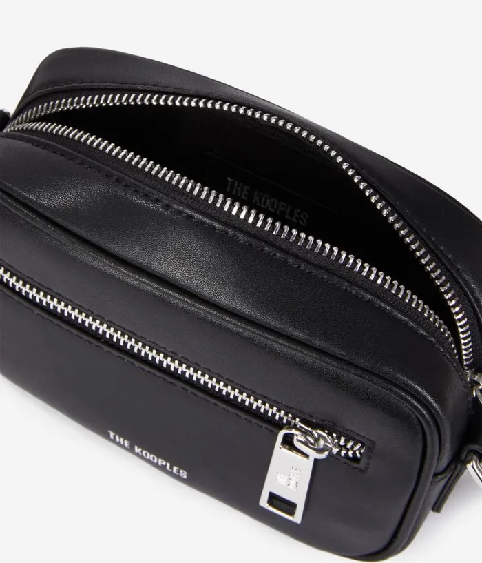Women Bags THE KOOPLES Small Black Leather Messenger Bag