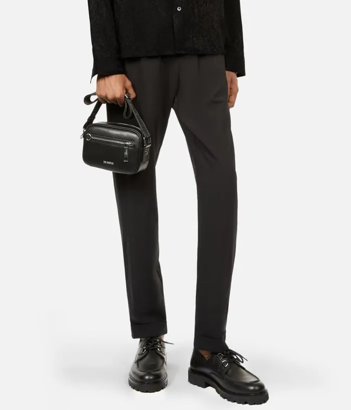 Women Bags THE KOOPLES Small Black Leather Messenger Bag