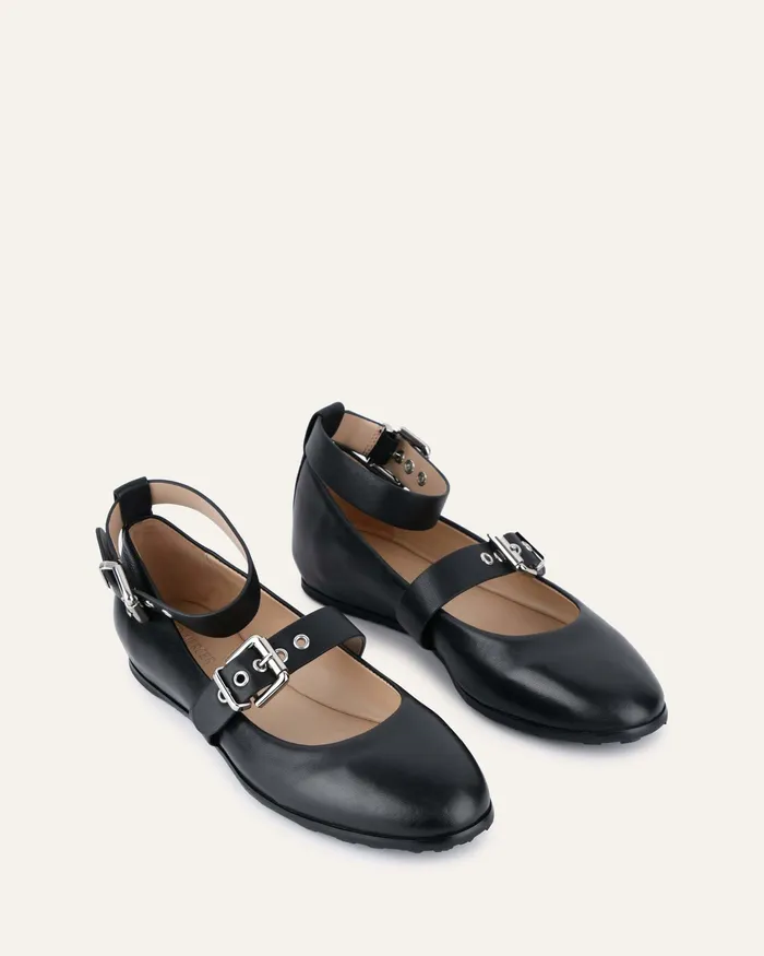 Women BALLET jomercer Hera casual flats black leather Women BALLET jomercer Hera casual flats black leather