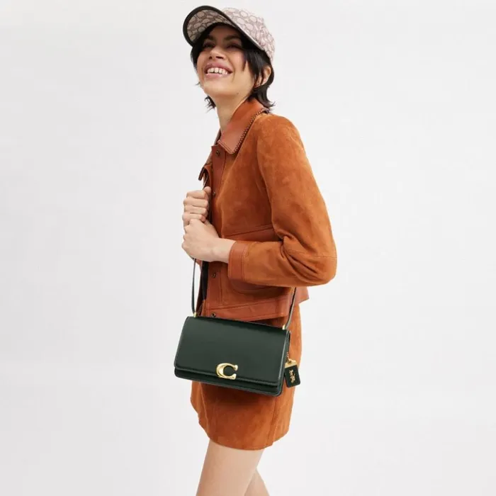 Women Bandit Shoulder Bag Brassamazon Green Coach Shoulder Bags and Hobos
