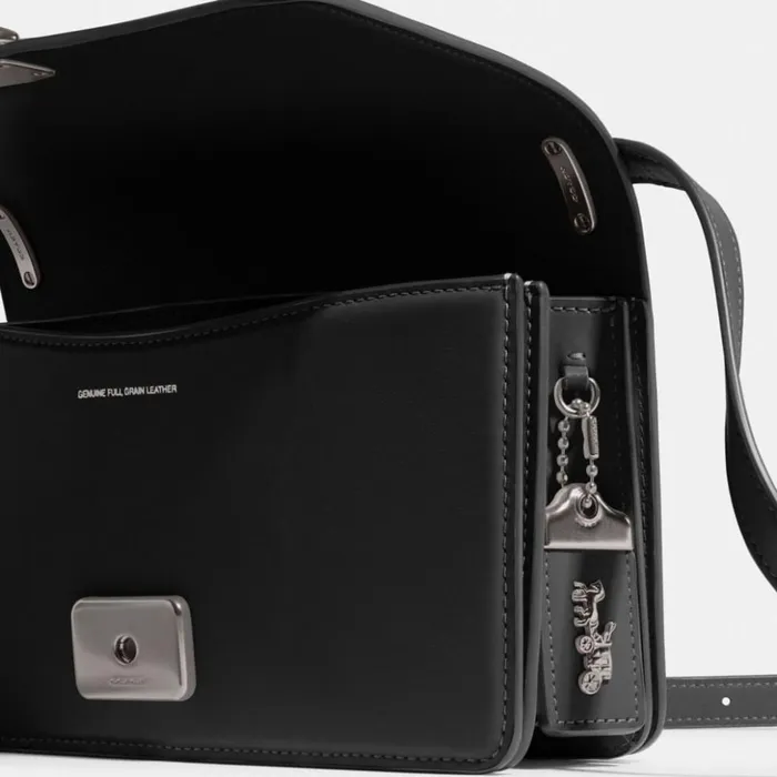 Women Bandit Shoulder Bag Silverblack Coach Shoulder Bags and Hobos
