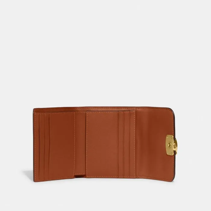Women Bandit Wallet Brassdark Stone Coach Small Wallets