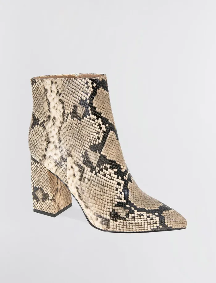 Women BCBGeneration BCBG Natural Briel Snakeskin Bootie Natural Snake