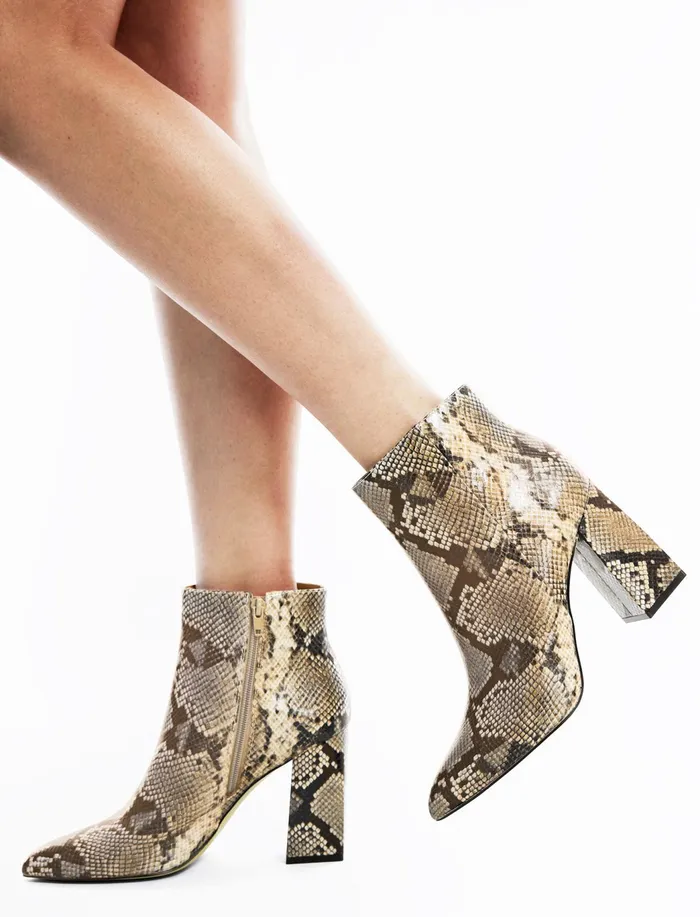 Women BCBGeneration BCBG Natural Briel Snakeskin Bootie Natural Snake