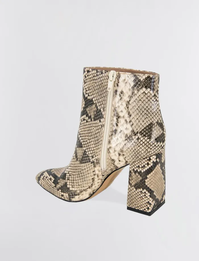 Women BCBGeneration BCBG Natural Briel Snakeskin Bootie Natural Snake