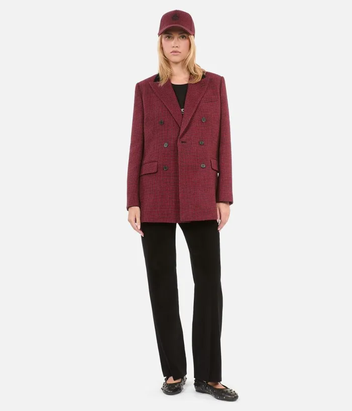 Women Blazers and Suits THE KOOPLES Black And Red Houndstooth Blazer