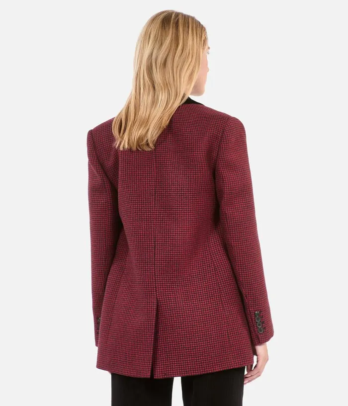 Women Blazers and Suits THE KOOPLES Black And Red Houndstooth Blazer
