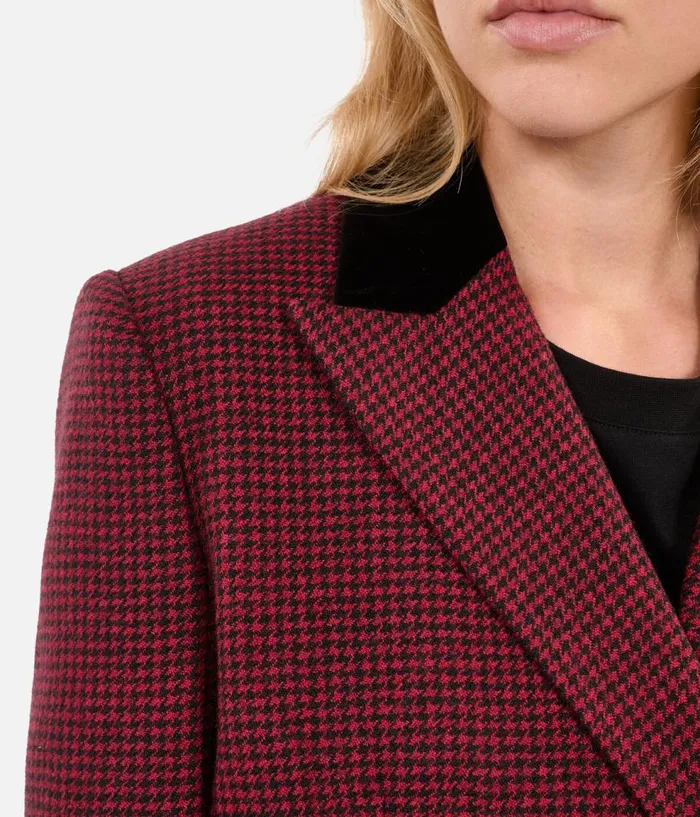 Women Blazers and Suits THE KOOPLES Black And Red Houndstooth Blazer