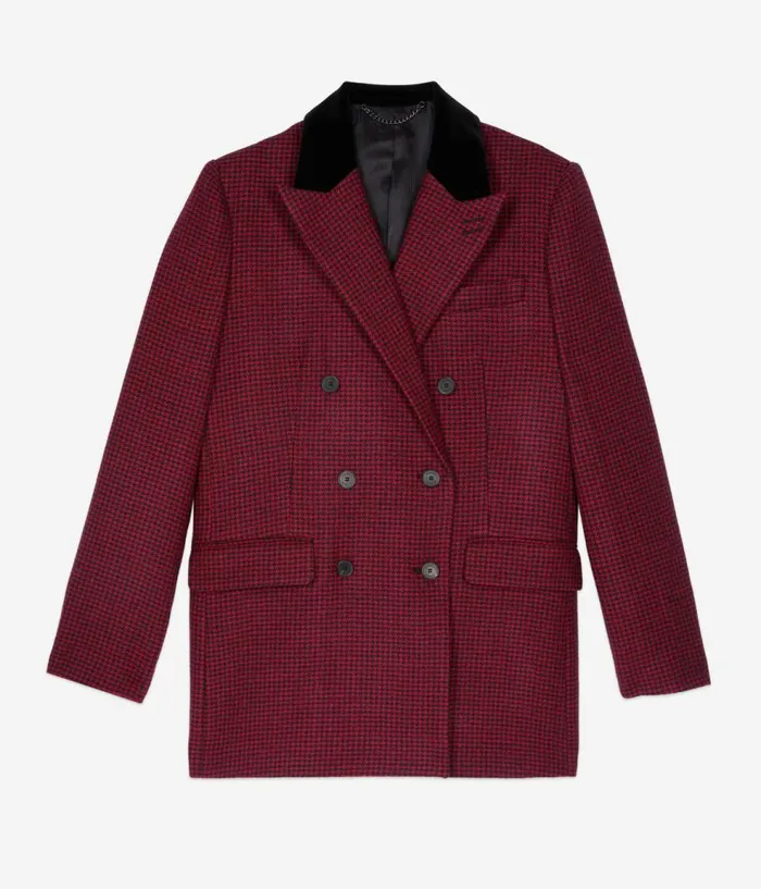 Women Blazers and Suits THE KOOPLES Black And Red Houndstooth Blazer