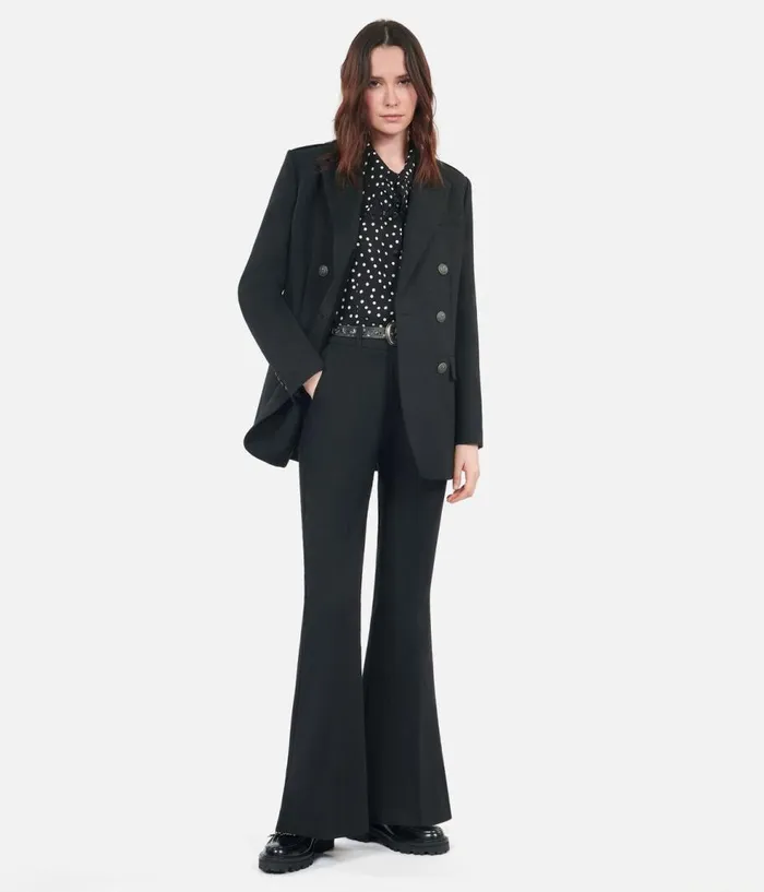 Women Blazers and Suits THE KOOPLES Black Wool Blend Suit Trousers