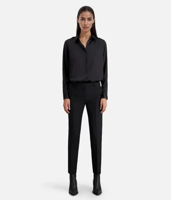 Women Blazers and Suits THE KOOPLES Black Wool Suit Pants Tailored Cut Women Blazers and Suits THE KOOPLES Black Wool Suit Pants Tailored Cut