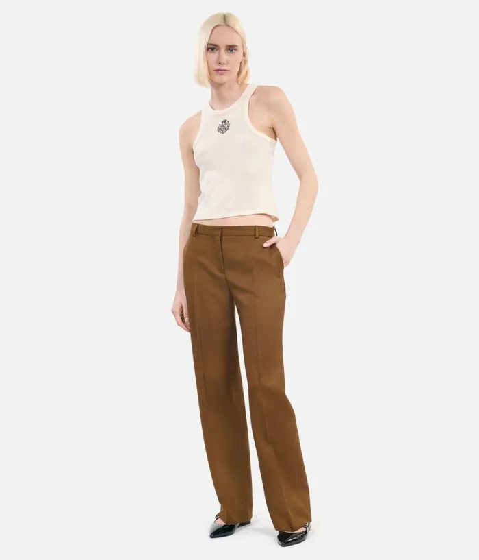Women Blazers and Suits THE KOOPLES Loosefitting Brown Suit Trousers