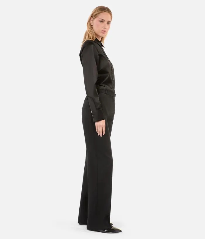 Women Blouses and Shirts THE KOOPLES Black Westernstyle Satin Shirt Women Blouses and Shirts THE KOOPLES Black Westernstyle Satin Shirt