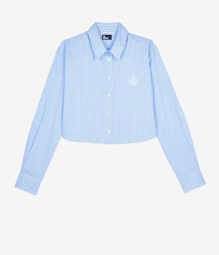 Women Blouses and Shirts THE KOOPLES Short Striped Shirt Women Blouses and Shirts THE KOOPLES Short Striped Shirt