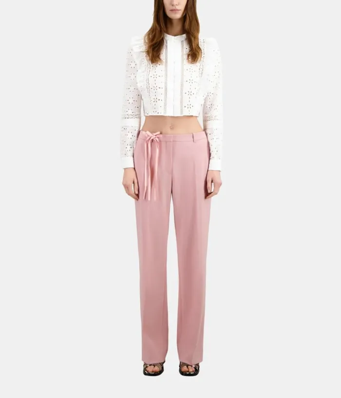 Women Blouses and Shirts THE KOOPLES White Shirt With English Embroidery