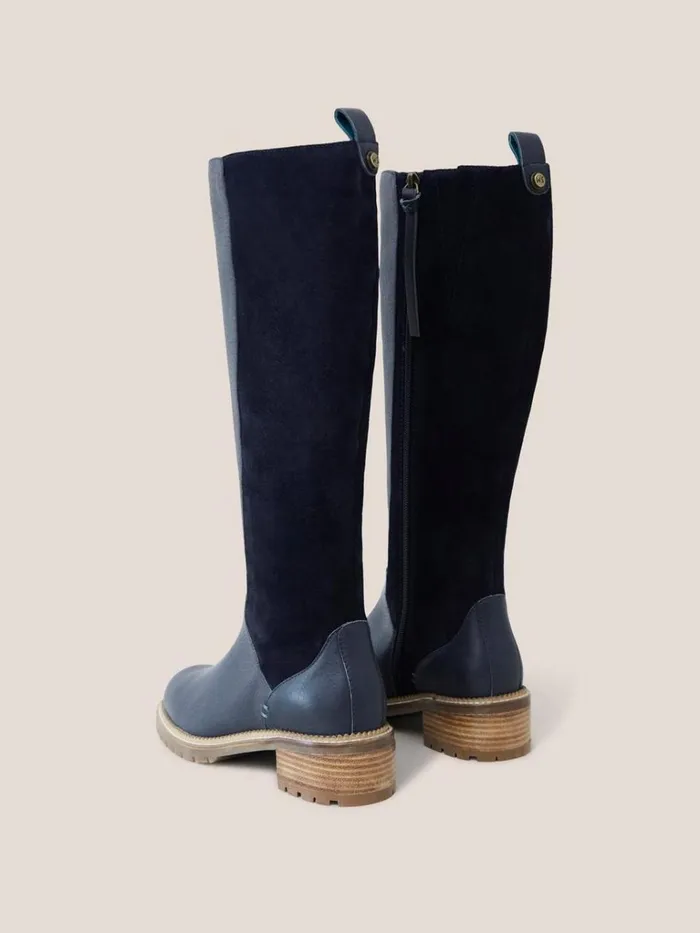 Women BOOTS White Stuff Leather Serena Knee High Boot Dark Navy Women BOOTS White Stuff Leather Serena Knee High Boot Dark Navy