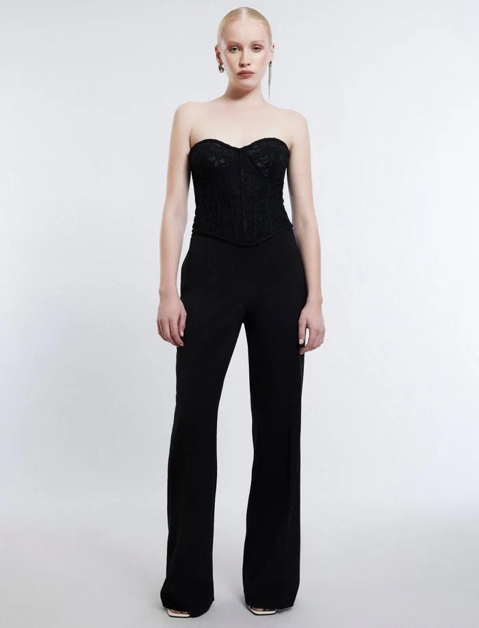 Women Bottoms BCBG Essential Tailored Trouser Black