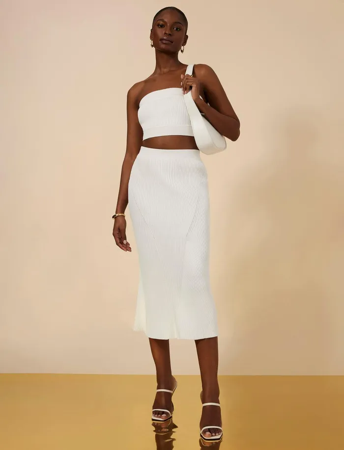 Women Bottoms BCBG Mackenzie Knit Maxi Skirt Gardenia
