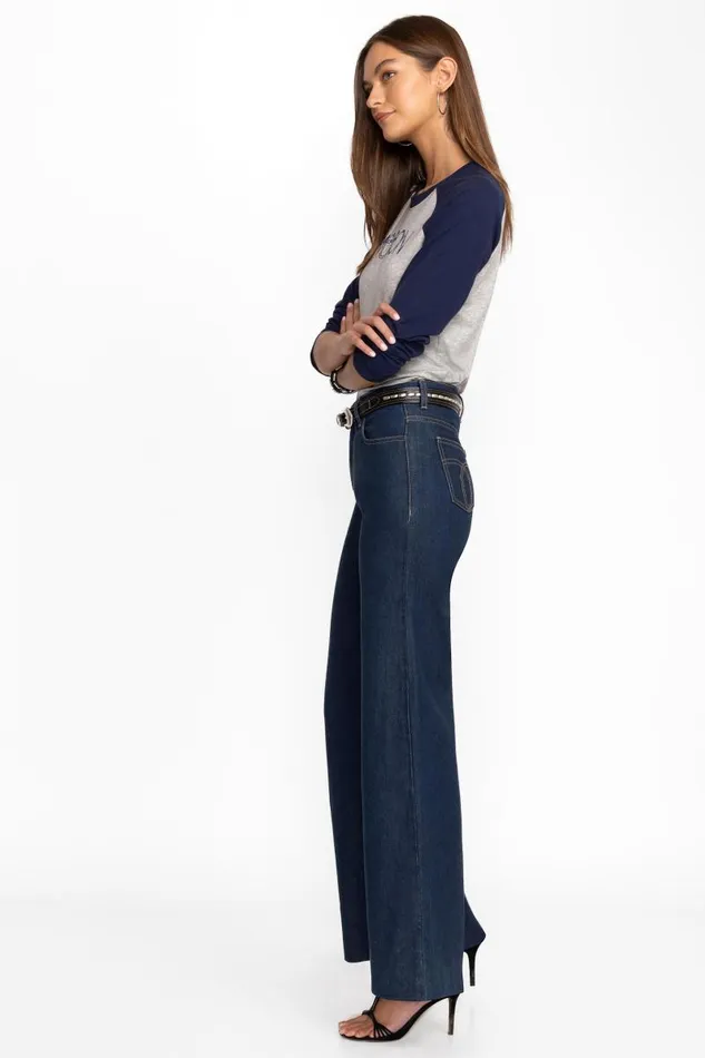 Women Bottoms Johnny Was LUMIERE WIDE LEG JEAN True Blue Rinse Wash Women Bottoms Johnny Was LUMIERE WIDE LEG JEAN True Blue Rinse Wash