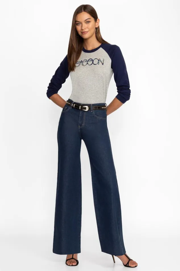 Women Bottoms Johnny Was LUMIERE WIDE LEG JEAN True Blue Rinse Wash Women Bottoms Johnny Was LUMIERE WIDE LEG JEAN True Blue Rinse Wash